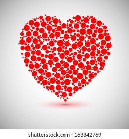 Heart icon made of circles