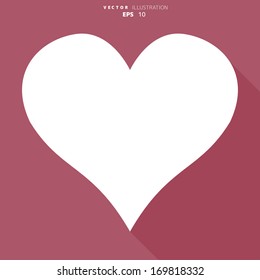 Heart icon, medical background. Love