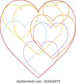 Heart icon, modern design style. Vector illustration