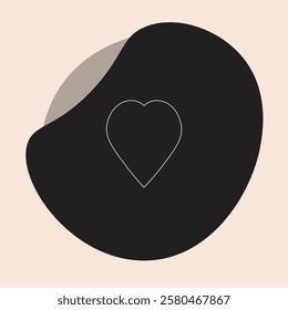heart icon in modern style. illustrator vector. eps8.