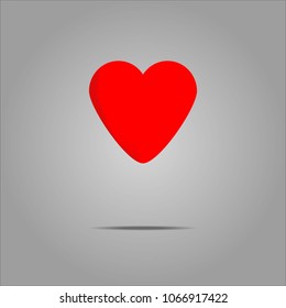 Heart icon modern symbol for graphic and web design. Heart icon flat vector illustration, EPS10.