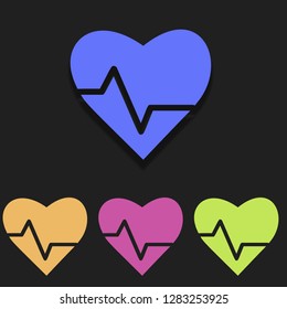 heart icon in multi color. Simple glyph vector of Medicine set for UI and UX, website or mobile application on white background