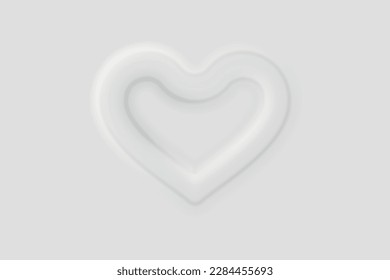 Heart icon in neumorphism style.Vector Illustrsation