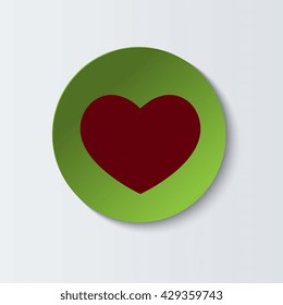 Heart icon on background. Heart icon vector. Vector illustration