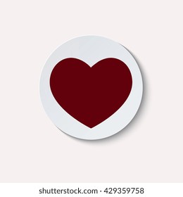 Heart icon on background. Heart icon vector. Vector illustration