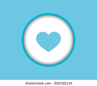 Heart icon on a blue background. Medicine, diagnostics.