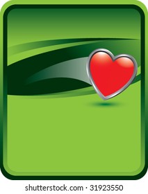 heart icon on green background