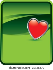 heart icon on green background