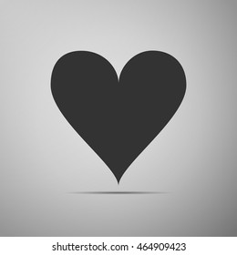 Heart icon on grey background. 