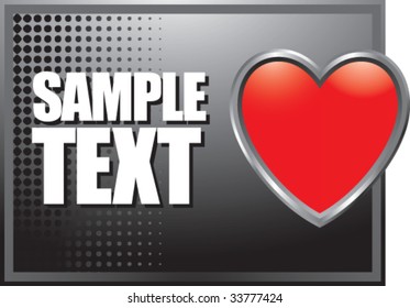 heart icon on interesting halftone background
