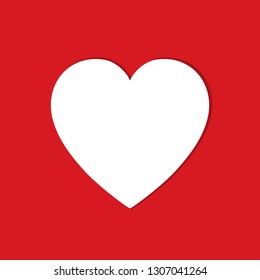 
Heart icon on red background. Love and romance Valentines day design.