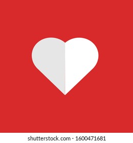 heart icon on red background