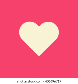 Heart icon on a red background. Vector illustration, eps 10