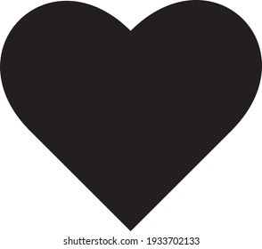 Heart Icon on transparent background Vector. Perfect Love symbol. Healt care concept sign, heart emblem on transparent. Flat style for graphic and web design, logo. EPS10 black pictogram.