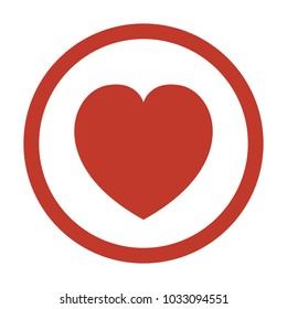 Heart icon on white background. Vector illustration