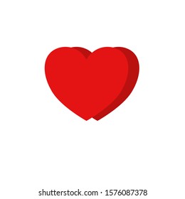Heart icon on white background.the icon of love for valentine’s day.love sign vector.