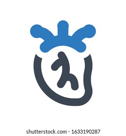 heart icon on white background