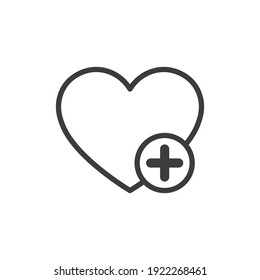 Heart icon on white background