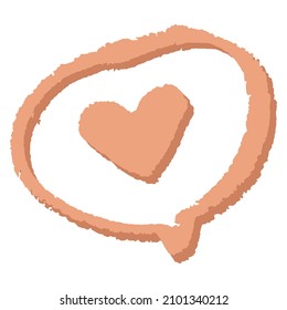 Heart icon on a white background. St. Valentine's Day. Doodle. 3d minimalism, simple 