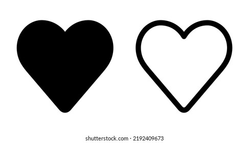 icono del corazón en fondo blanco