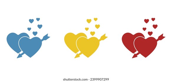 heart icon on a white background, vector illustration