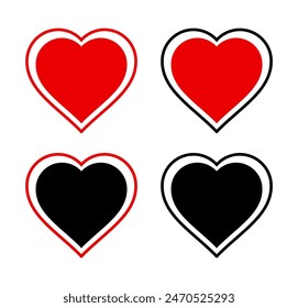 icono de corazón sobre fondo blanco