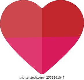 Icono del corazón en el fondo blanco