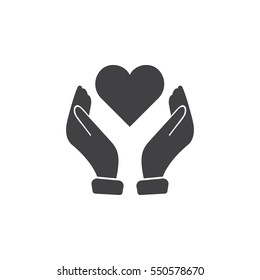 Heart icon on the white background