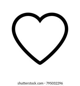 Heart icon on white background. Vector illustration