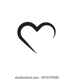 heart icon outline stroke vector eps