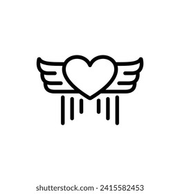 diseño vectorial de estilo de contorno de icono corazón
