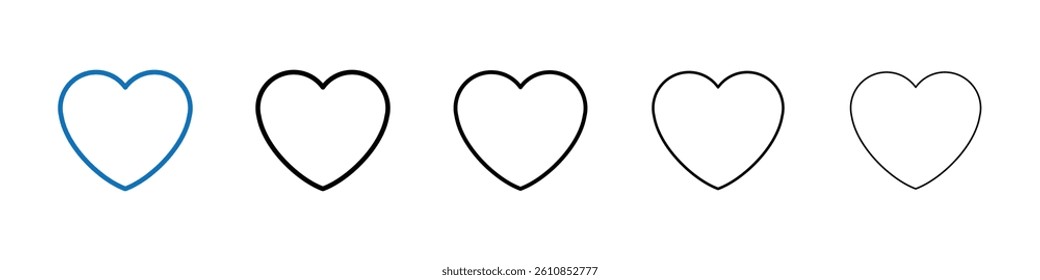 Heart icon Outline vector logo for web ui