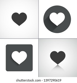 Heart icon page symbol for your web site design Heart icon logo, app, UI. Heart icon Vector illustration, EPS10