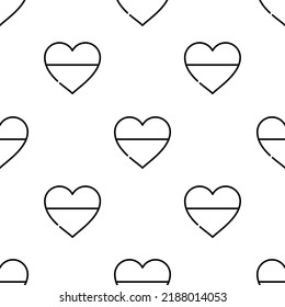 heart icon pattern. Seamless heart pattern on white background.