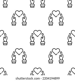 heart icon pattern. Seamless heart pattern on white background.
