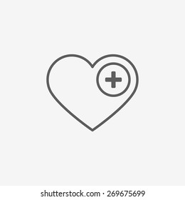 Heart icon with plus