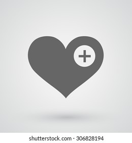 Heart icon with plus sign