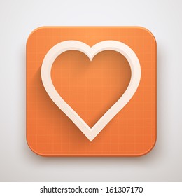 Heart icon. Premium design. Vector illustration, eps10, isolated and editable.