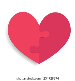 Heart icon with puzzle
