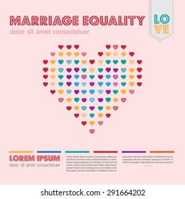 Heart icon with rainbow color. Couple love icon. Lesbian and Gay lovers signs. Romantic homosexual relationships. Speech bubble with the heart symbol. Molecule structure background. Vector