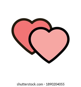 Heart icon. read heart vector symbol. love sign valentines day icon