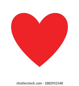 Heart icon red color. Love icon design isolated. Vector illustration.