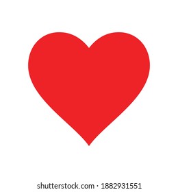 Heart icon red color. Love icon design isolated. Vector illustration.
