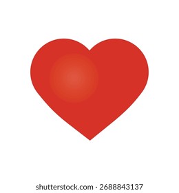 Heart icon red with soft gradient
