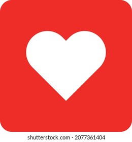 Herzsymbol. Rote quadratische Vektorgrafiken. Es ist einfach.