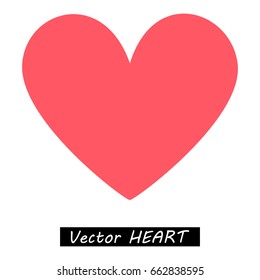 Heart icon. Red heart. Vector illustration heart. 