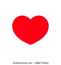 Heart icon. Red heart vector icon. Like icon vector. 
