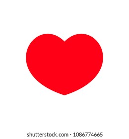 Heart icon. Red heart vector icon. Like icon vector. 