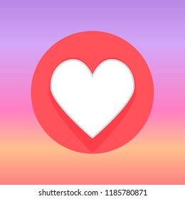 Heart icon. Red heart vector icon. Like icon vector.
