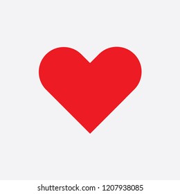 Heart icon, red heart web buttons isolated on white background. Vector illustaration